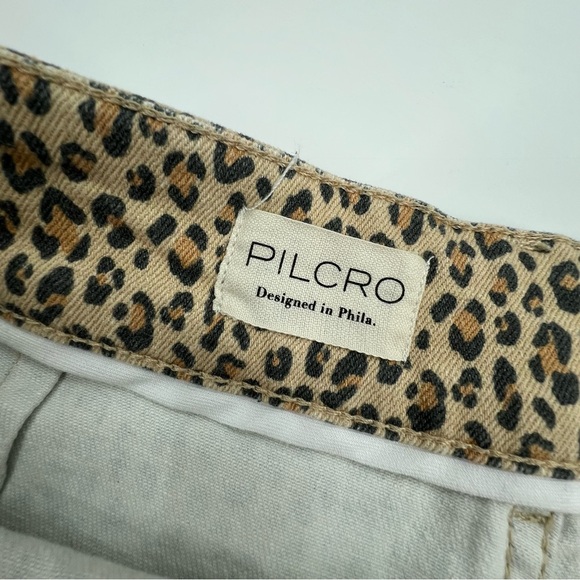 Anthropologie Pilcro The Wanderer Mid Rise Relax Leg Jeans Leopard Size 31 - Picture 7 of 11